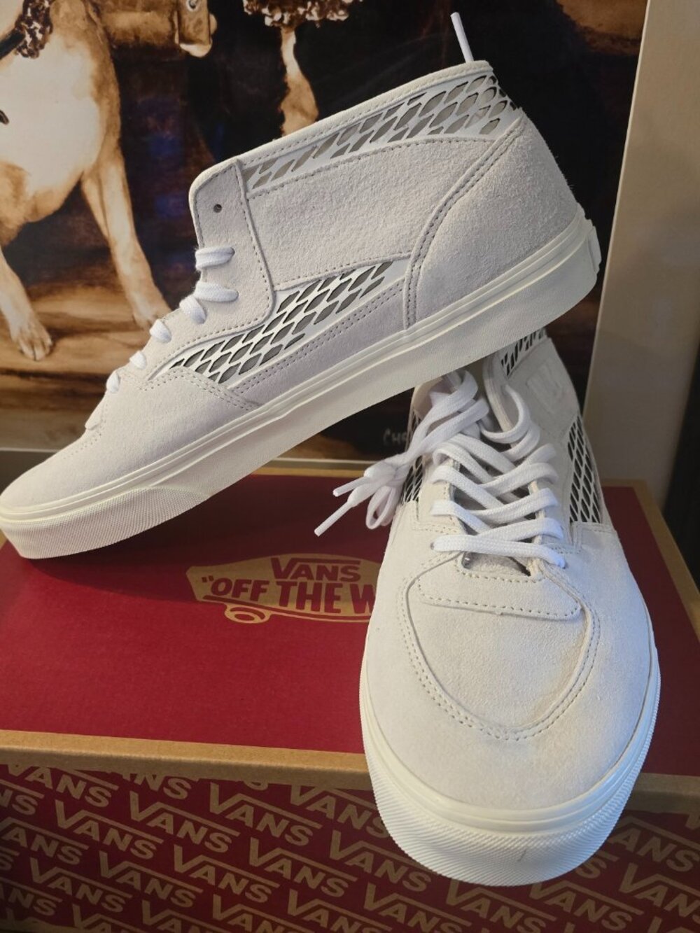 VANS Half Cab Decon Skate Shoe Marshmallow White VN000EKMCCZ Men's Sz 10.5 NEW